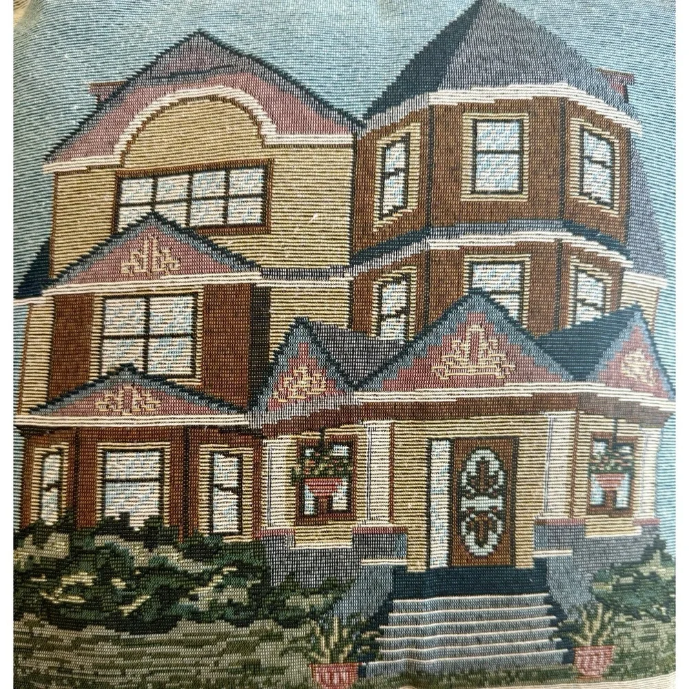 Vintage Tapestry Throw Pillow. 